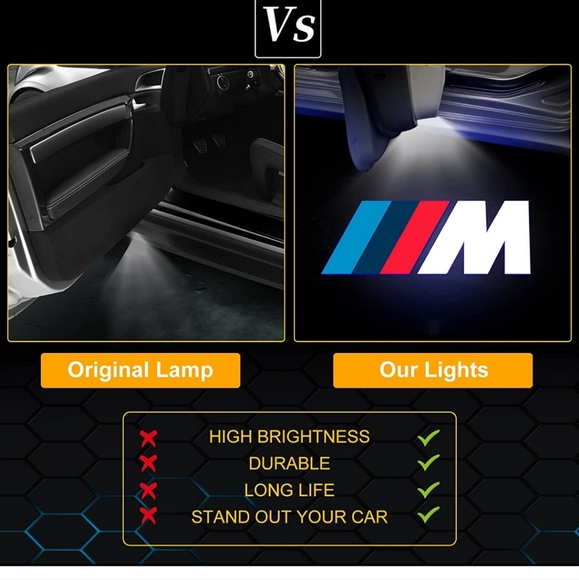 4 new BMW M series Car door projector ghost courtesy logo Lights - Picture 3 of 6